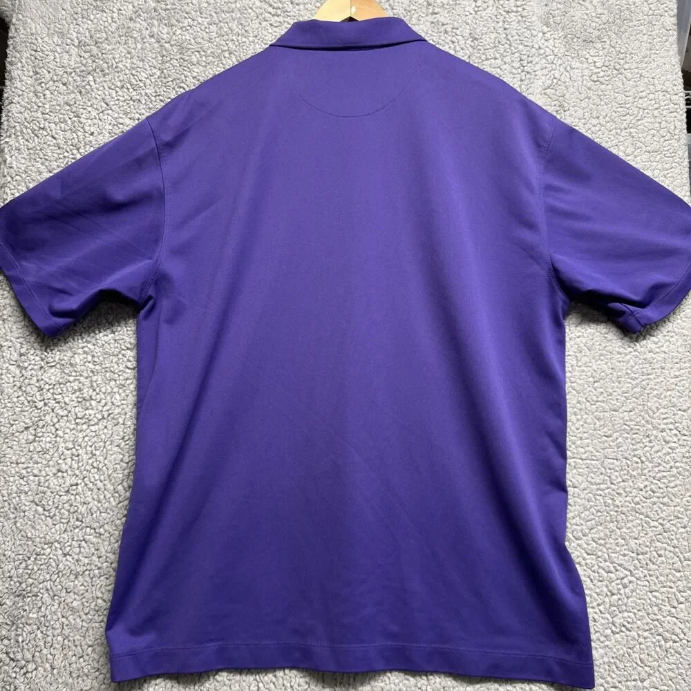 Nike Dri Fit Golf Polo Shirt Mens XL  Purple Embroidered Swoosh Logo